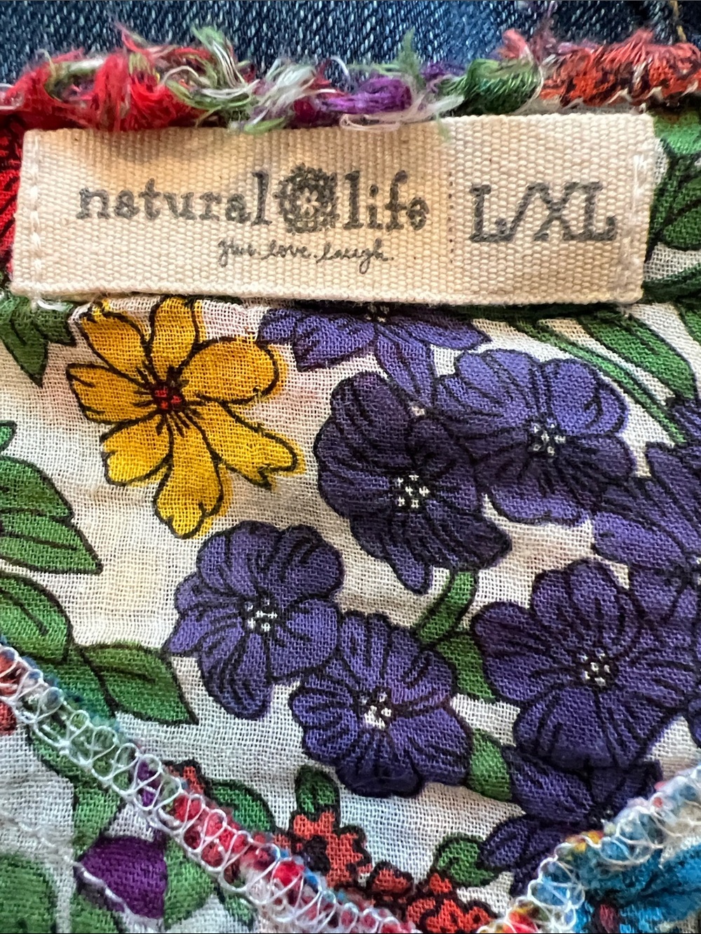 Natural Life Women's Lightweight Floral Tunic Blouse Size L/XL - Picture 8 of 9